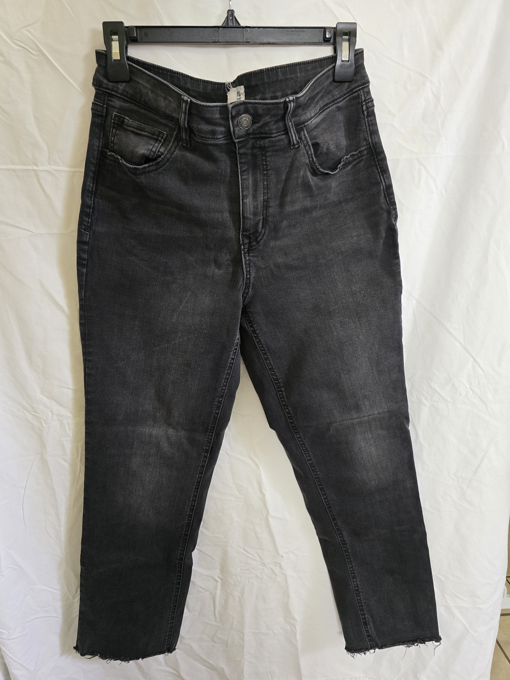 Maurices Black Washed Mid-Rise Slim Straight Ankle